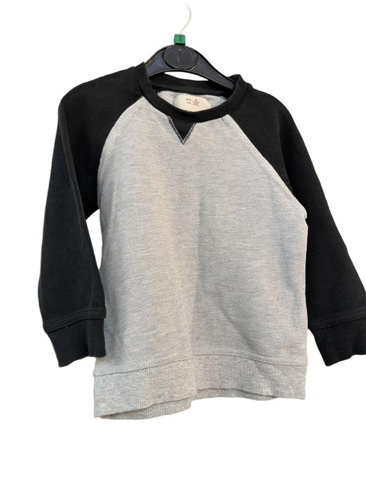 Preloved Zara - Gray Black Raglan Top (5-6y)