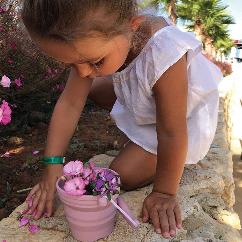 Scrunch Seedling Pot/Bucket and Trowel Set