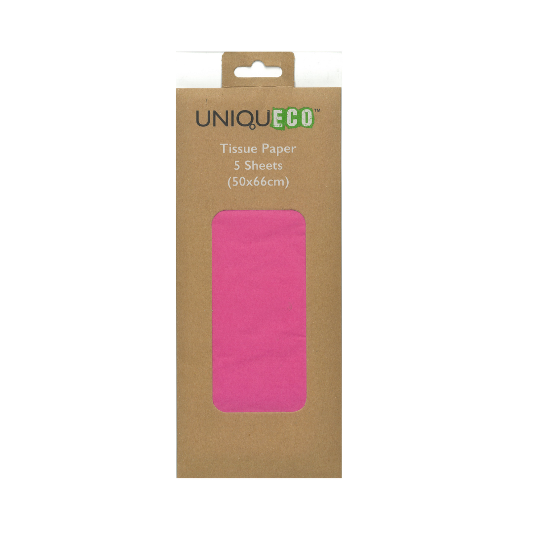 Tissue Paper Pack - 5 Sheets (50x66cm) Plain Printed Colour