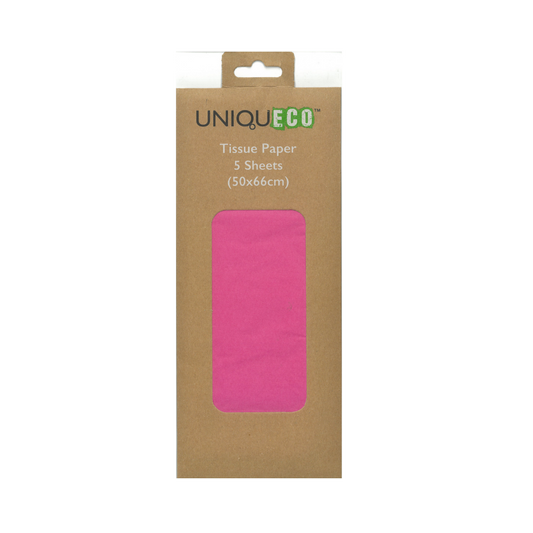 Tissue Paper Pack - 5 Sheets (50x66cm) Plain Printed Colour