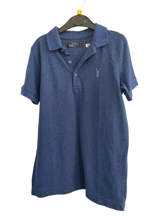 Preloved Next - Navy Short-sleeved Polo Shirt (7-8y) - Top