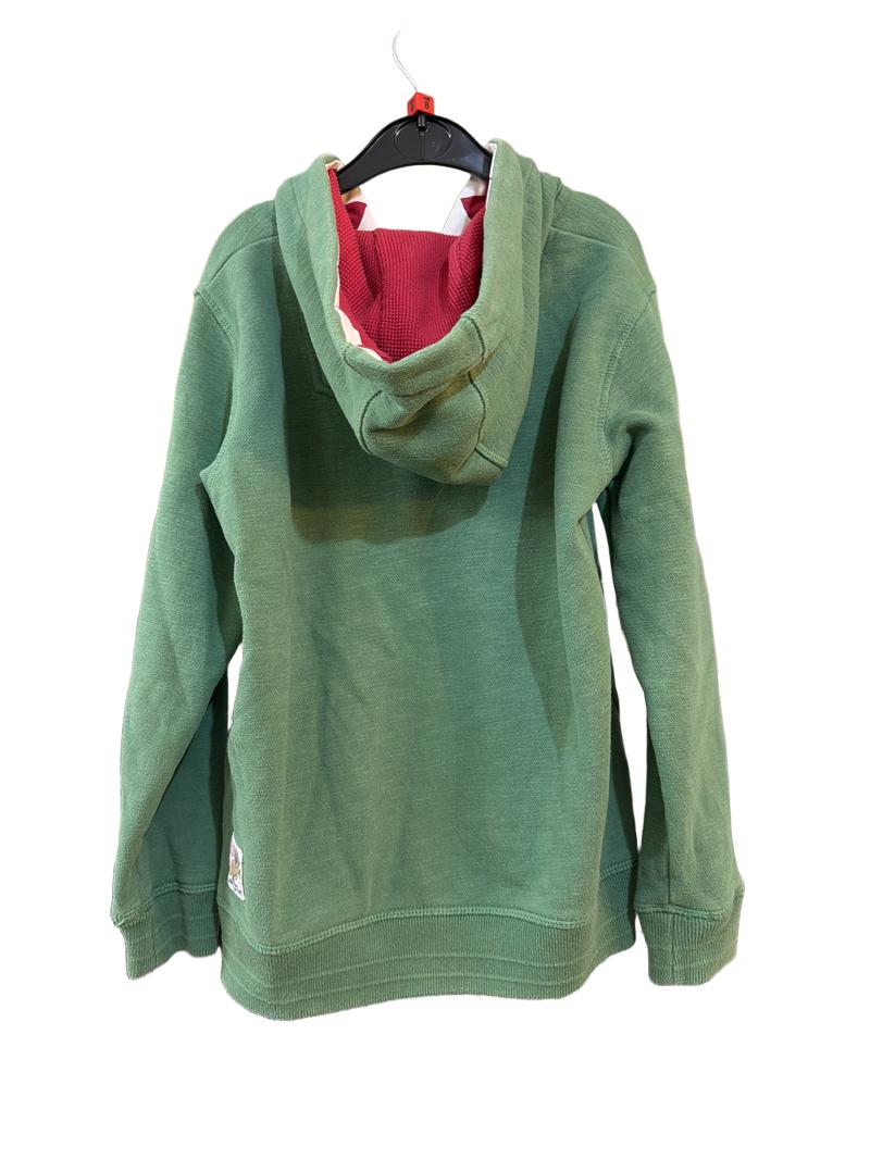 Preloved Fatface - Green Dinosaur Hoodie, Full Zipper (8-9y)