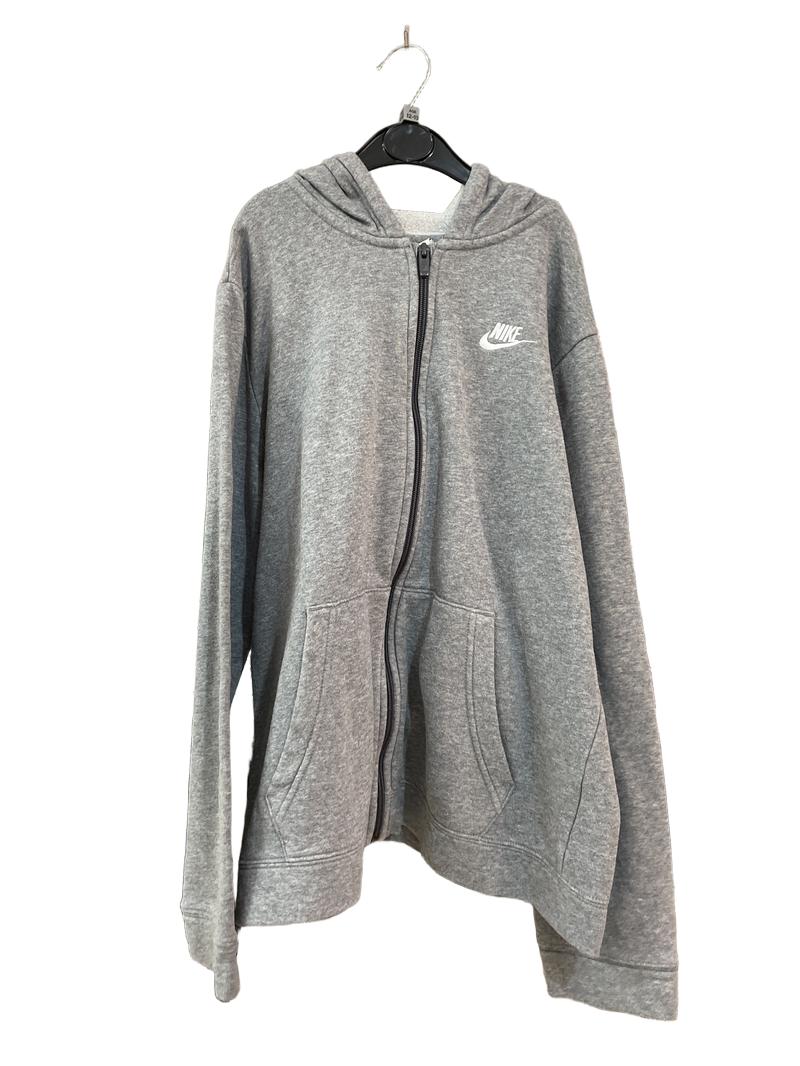 Preloved Nike - Gray Zip Hoodie, 158-170 Cm (12-13y)