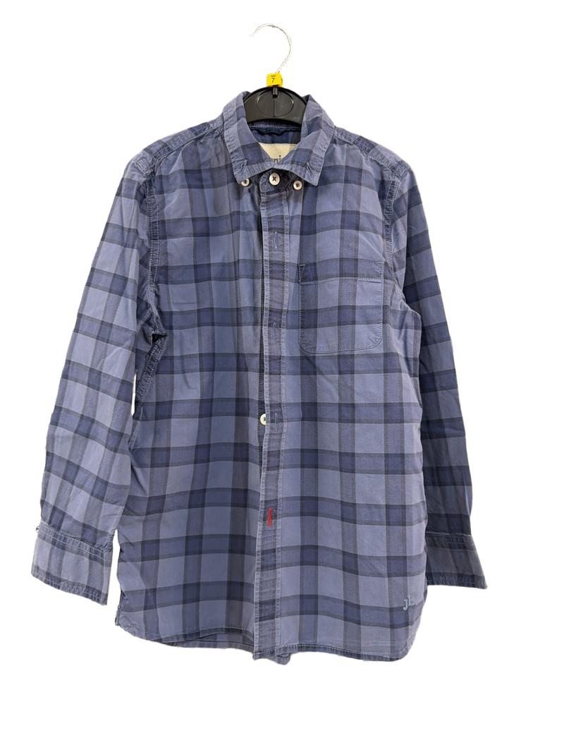 Preloved Boden - Blue Check Button Down Shirt (7-8y)