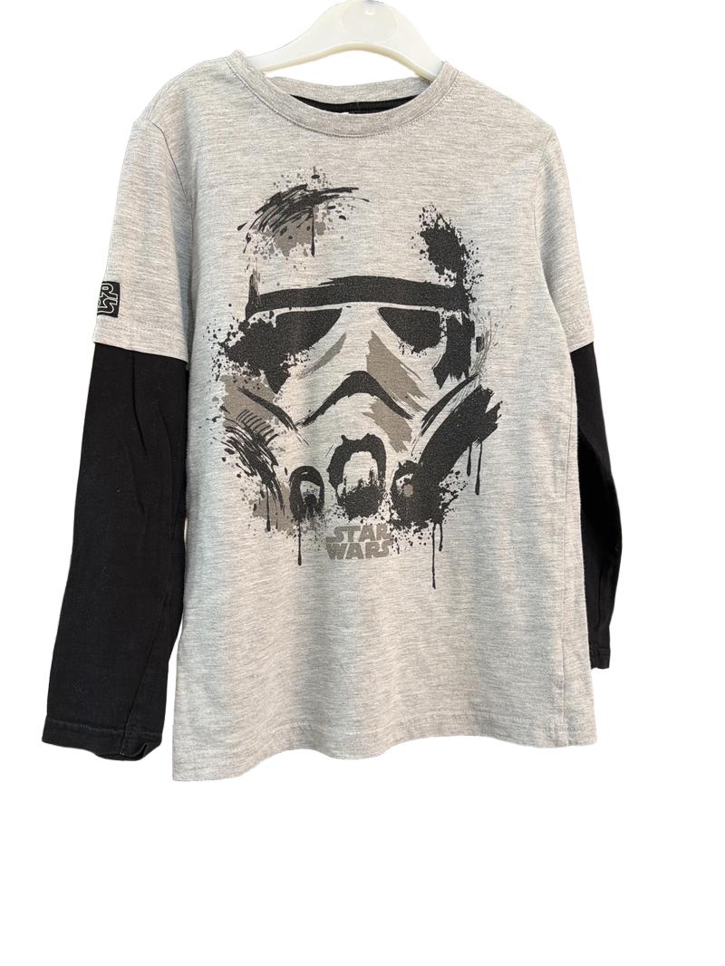 Preloved Star Wars - Gray Star Wars Stormtrooper Mock Sleeve Shirt (6-7y)