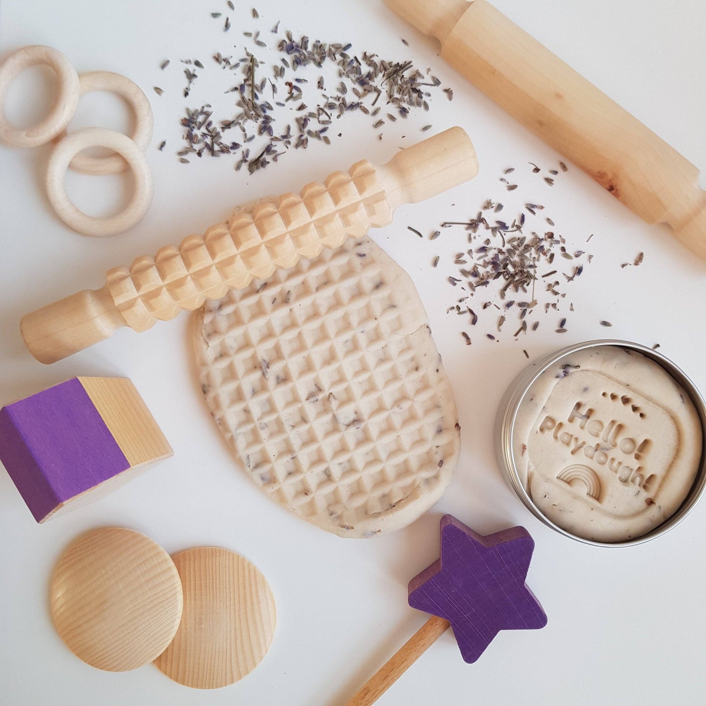 Natural Lavender Playdough - Hello! Playdough!