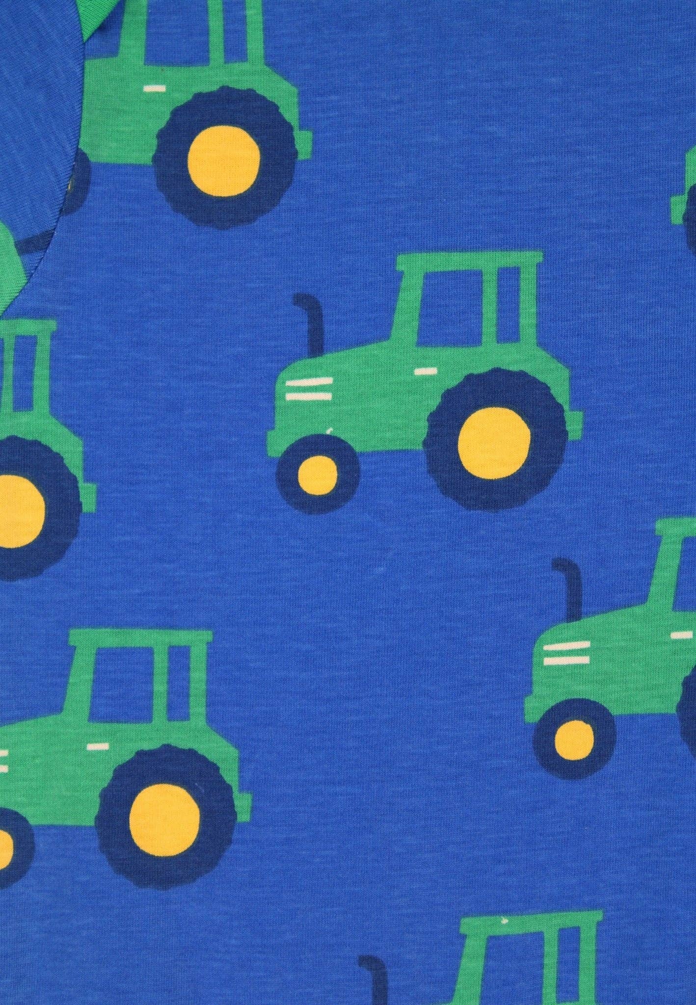 Organic Hillside Tractor Print Babygrow