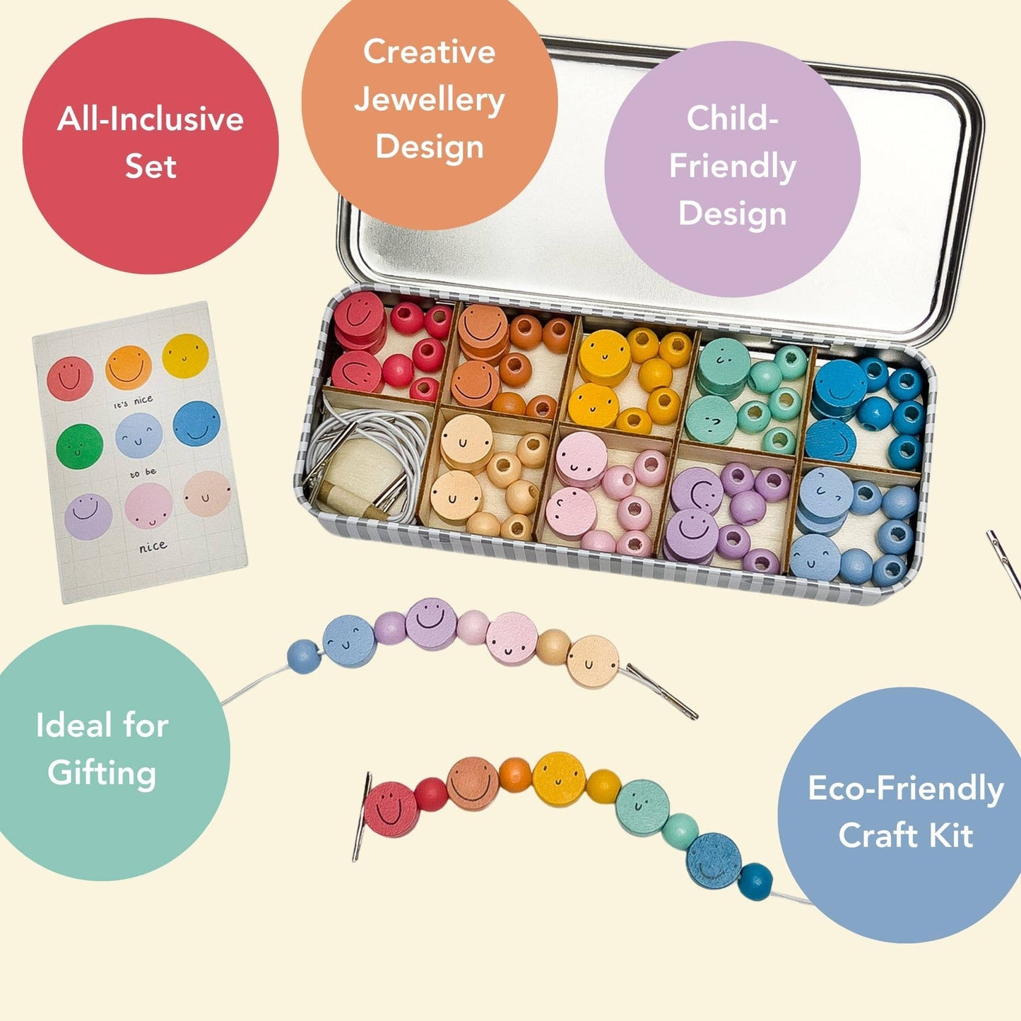 It's Nice To Be Nice Bracelet Beading Kit for Children