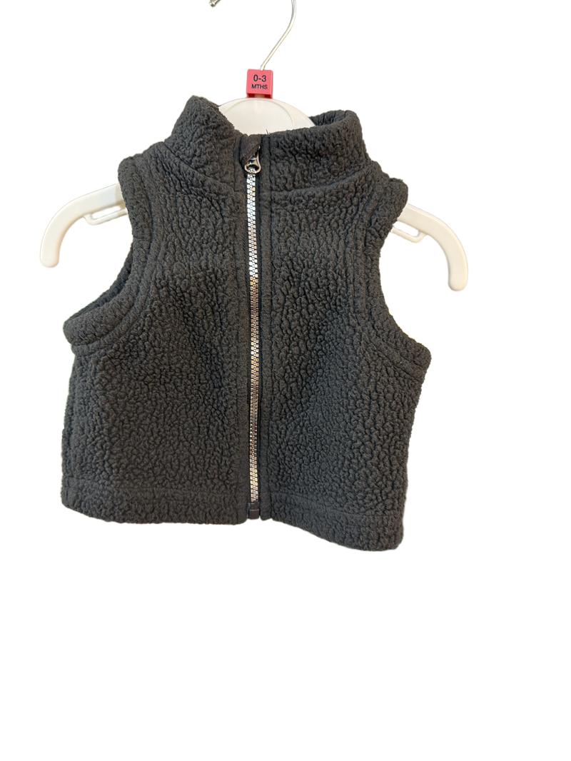 Preloved Target - Gray Fleece Zip Gilet (0-3m)