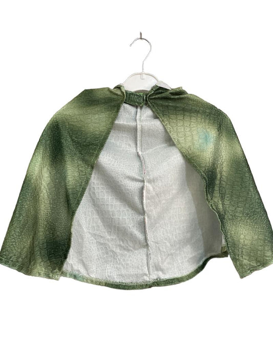 Preloved Zebra A/S - Green Dinosaur Hoodie Cape Smaller