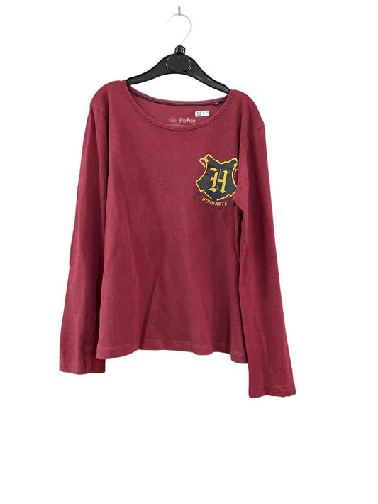 Preloved Unknown Brand - Maroon Harry Potter Long-sleeved Pyjama Top, 146-152 Cm (11-12y)