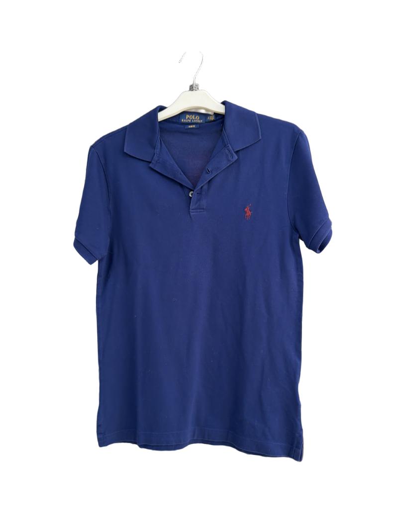 Preloved Polo Ralph Lauren - Blue Polo Shirt, Slim Fit, SP (12-13y)