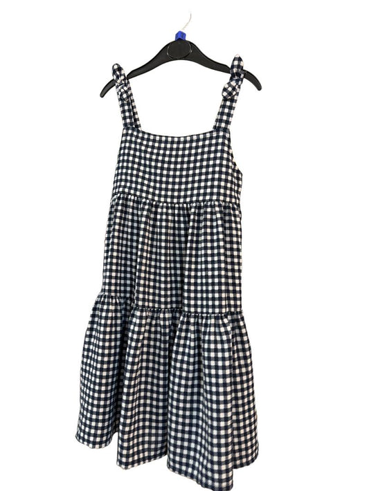 Preloved Charter Club - Black White Check Tiered Pinafore (6-7y)
