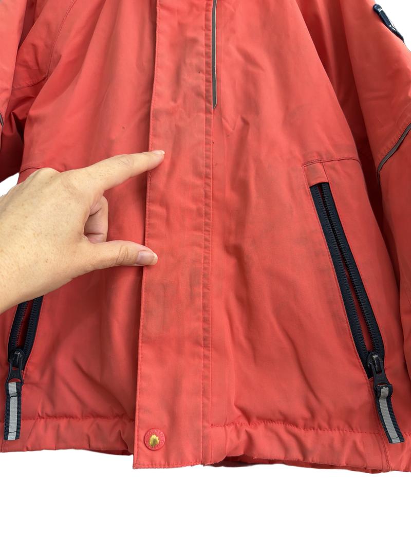 Preloved Polarn O. Pyret - Pink/red Waterproof Lined Jacket (3-4y)