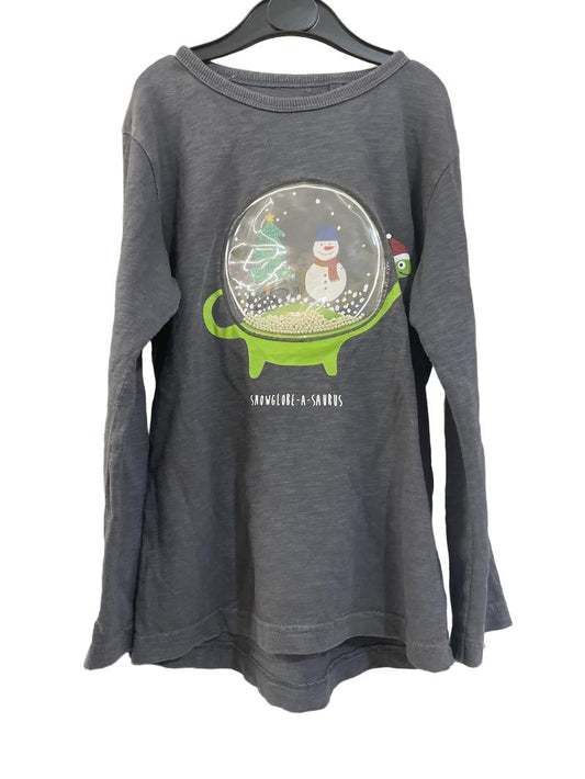 Preloved Next - Snowglobe-A-Saurus Long Sleeve Top (5-6y)