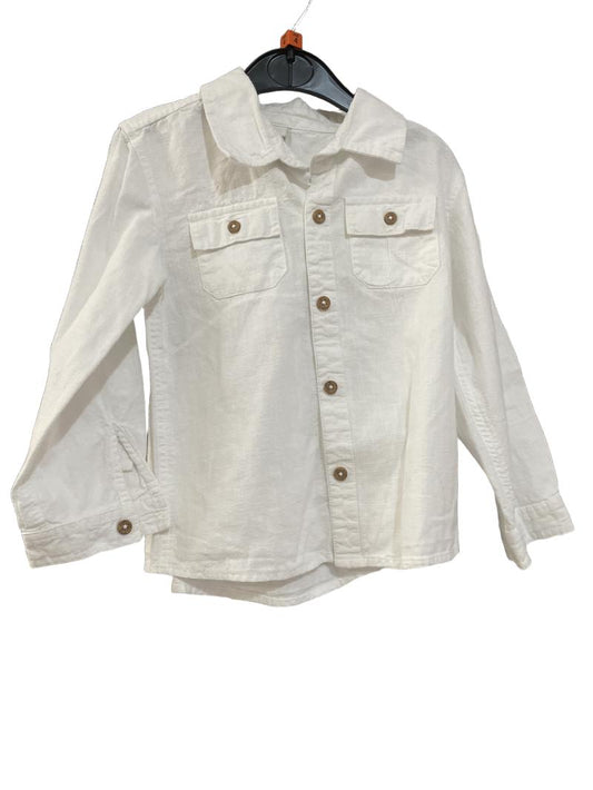 Preloved C&C - White Cotton Shirt. (4-5y)