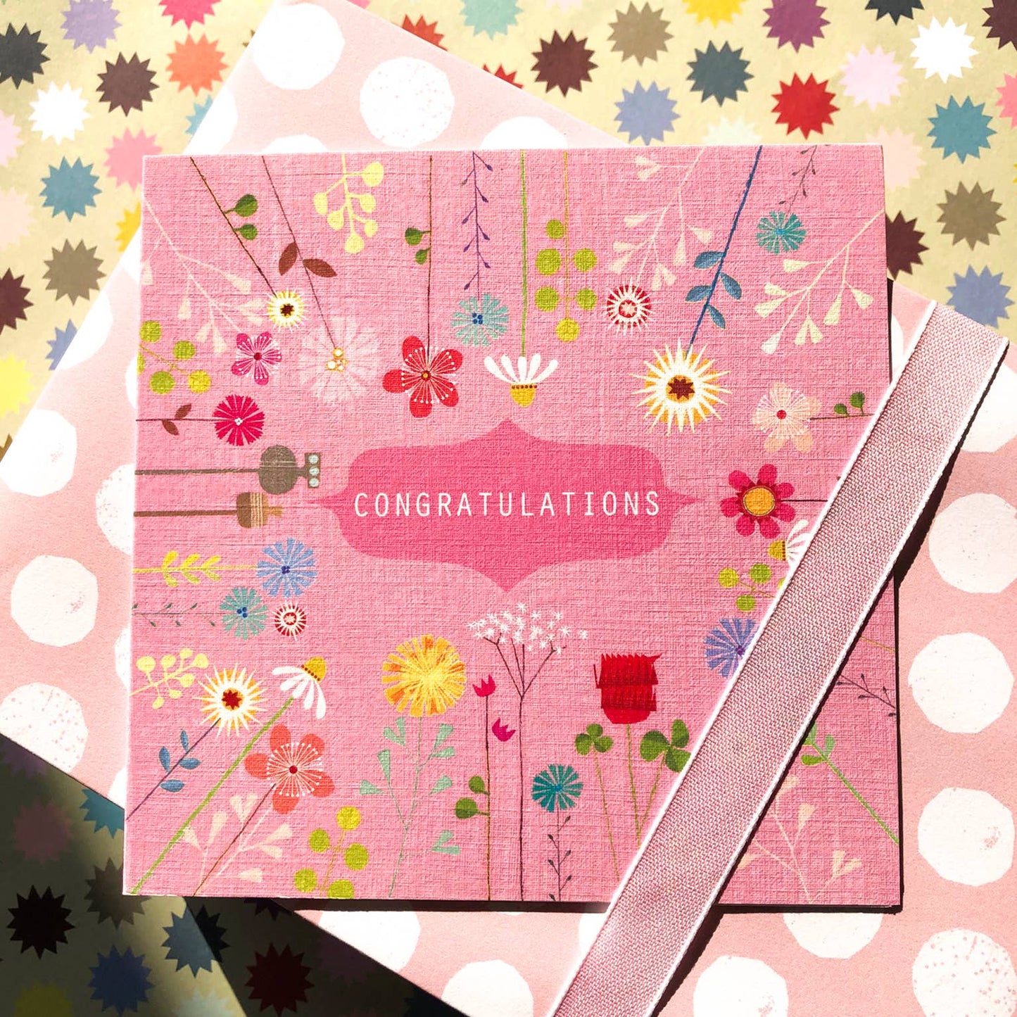FL15 Floral Congratulations Greetings Card