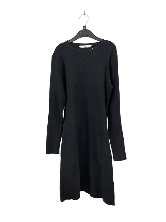 Preloved Marks & Spencer - Black Ribbed Long-sleeved Dress (11-12y)