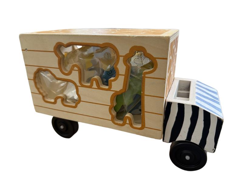 Preloved Toys - Safari Animal Shape Sorter Jeep Truck - Melissa & Doug