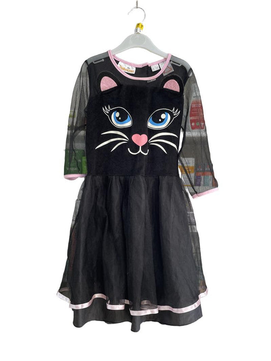 Preloved Halloween - Black Cat Dress, M (7-8y, 8-9y, 9-10y)