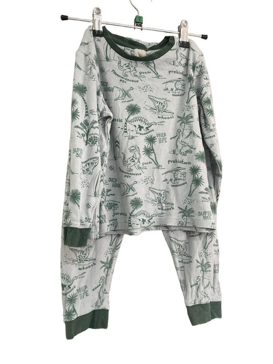 Preloved John Lewis - Green Dinosaur Long Sleeve Pyjamas. (5y)