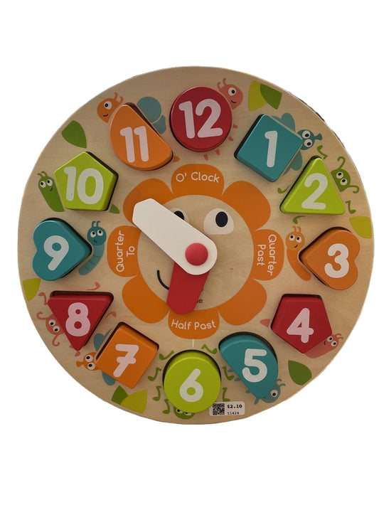 Preloved Toys - Wooden Puzzle Clock - Hape