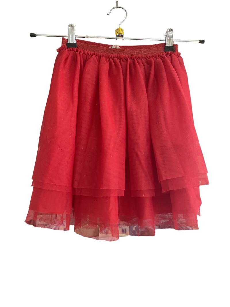 Preloved H&M - Red Sparkly Skirt. (7-8y)