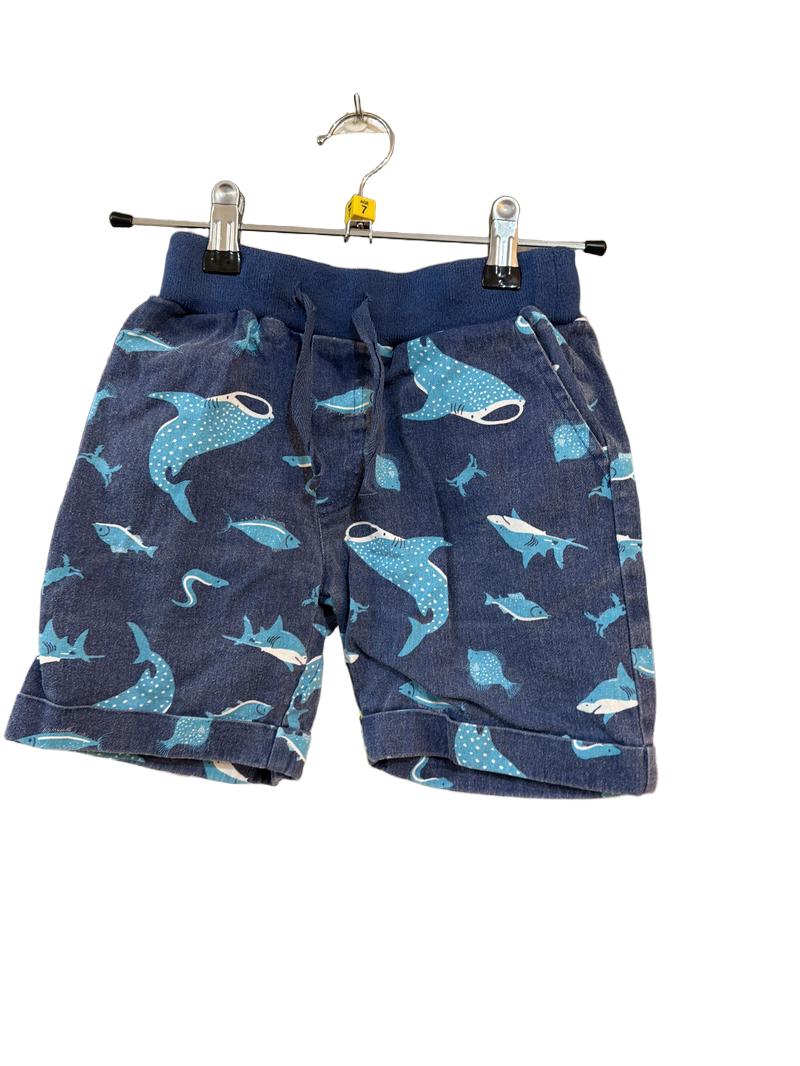 Preloved Kite - Blue Denim Shark Shorts (7-8y)
