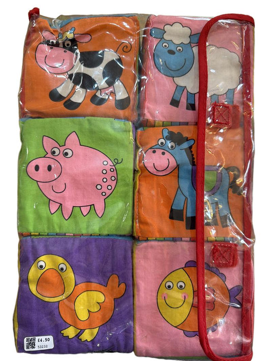 Preloved Toys - Fabric Foam Blocks, Set Of 6 - Galt