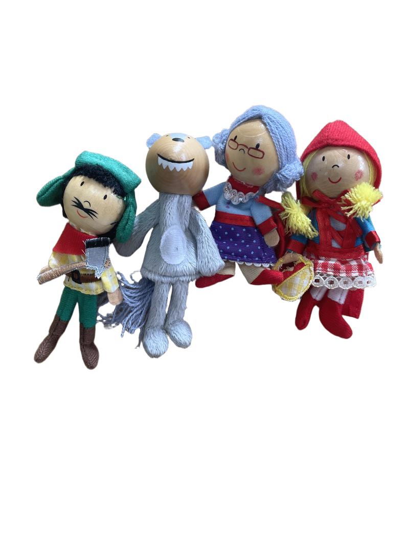 Preloved Toys - Little Red Riding Hood Story Finger Puppets  - The Puppet Company