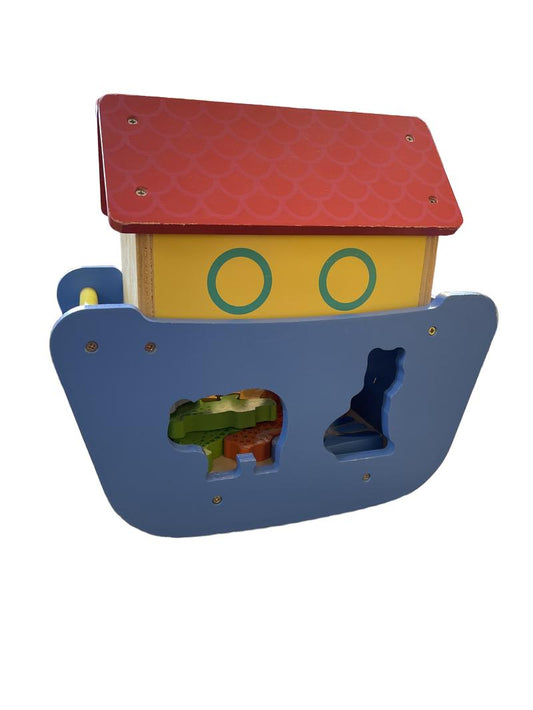 Preloved Toys - Wooden Ark Shape Sorting Toy - Playtive