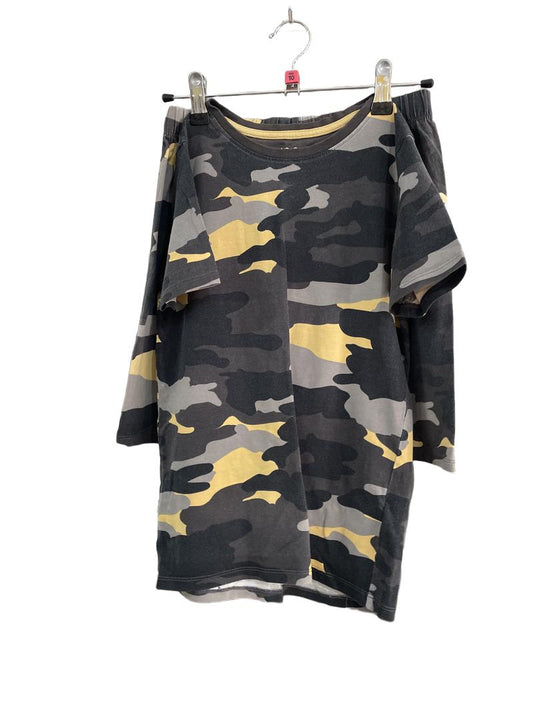 Preloved Marks & Spencer - Black Beige Camo Short-sleeved Pyjamas (10-11y)