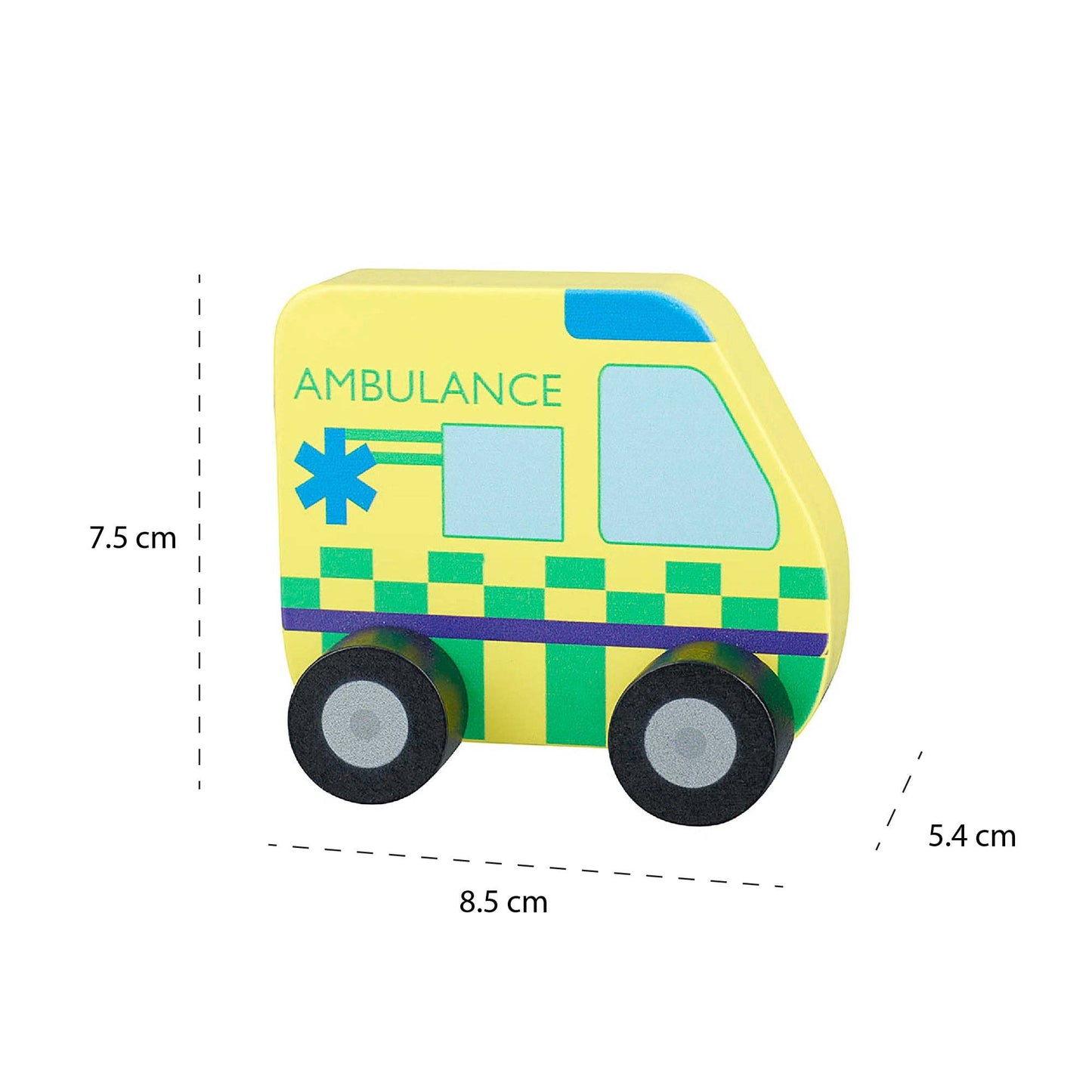 Ambulance Wooden First Push Toy