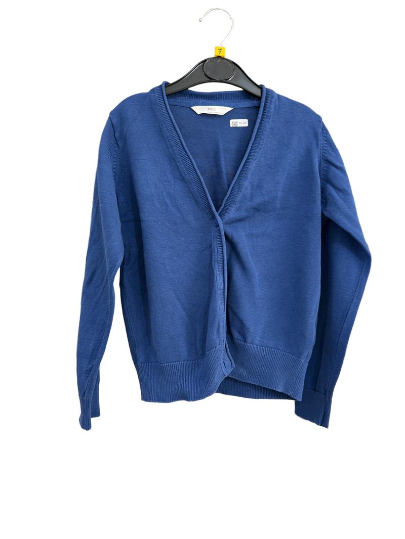 Preloved Marks & Spencer - Blue School Uniform Cardigan (7-8y)