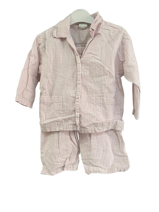 Preloved CRABTREE & EVELYN - Pink And White Gingham Pyjamas. (12-18m, 18-24m)