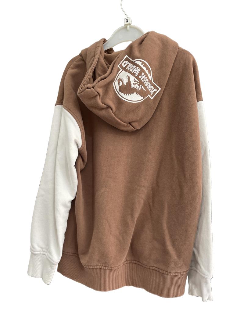 Preloved J Brand - Brown And White T.Rex Hoodie Jurassic Park (9-10y)
