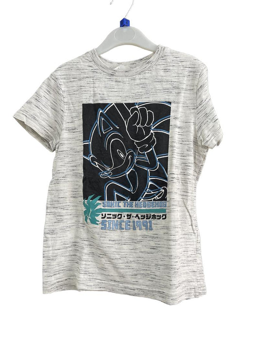 Preloved Marks & Spencer - Gray Heather Sonic Hedgehog T Shirt (6-7y)