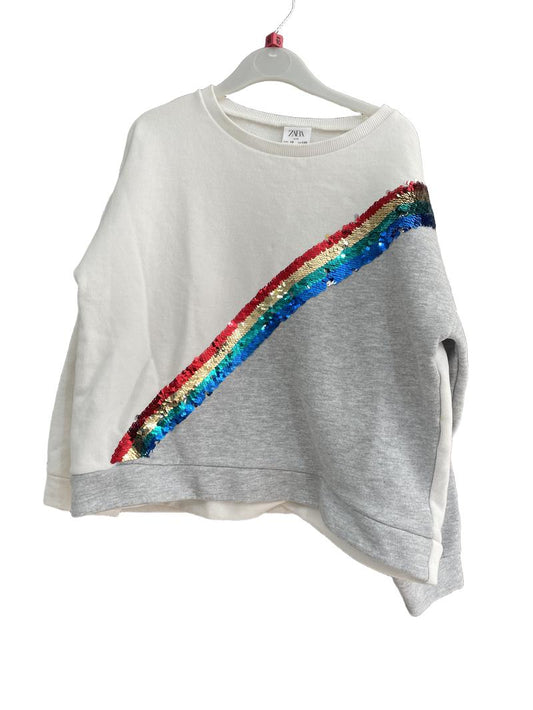 Preloved Zara - Rainbow Sequin Sweatshirt (10-11y)