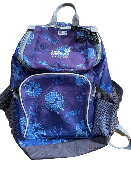 Preloved Jack Wolfskin - Blue Paw Print Rucksack Backpack