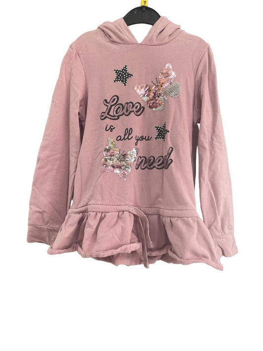 Preloved BluKids - Love Is All You Need Butterfly Pink Jumper  (7-8y)