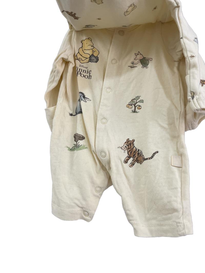 Preloved Tu - Set Of 2 Yellow Winnie The Pooh Onesie (0-1m)