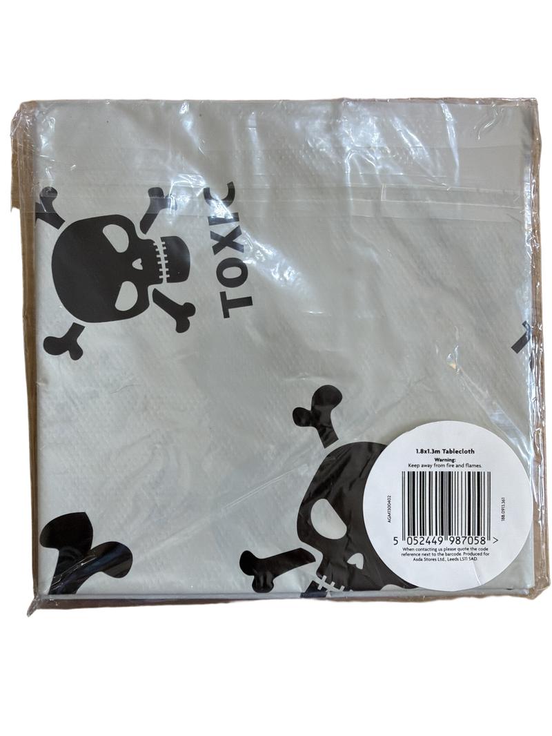Preloved Asda - Toxic Skull Tablecloth.
