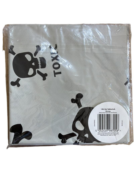 Preloved Asda - Toxic Skull Tablecloth.