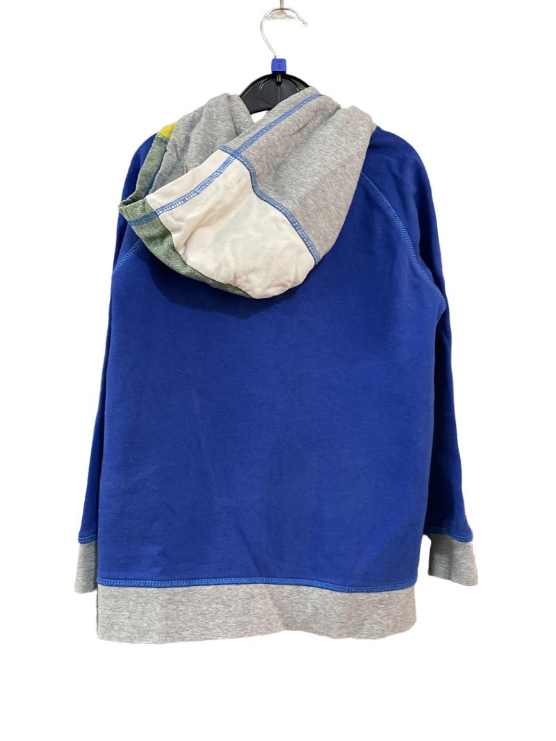 Preloved Mini Boden - Blue Gray Yellow Colour Block Zip Hoodie (6-7y)