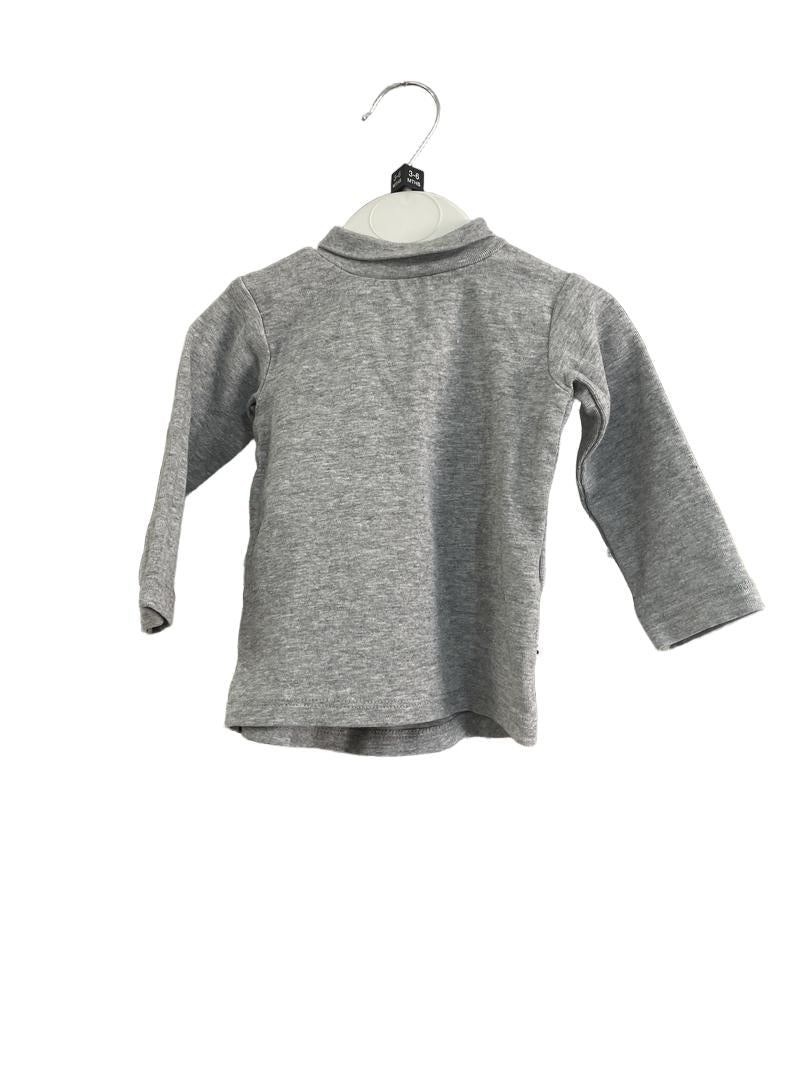 Preloved Zara - Gray Long-sleeved Turtleneck Top (3-6m)