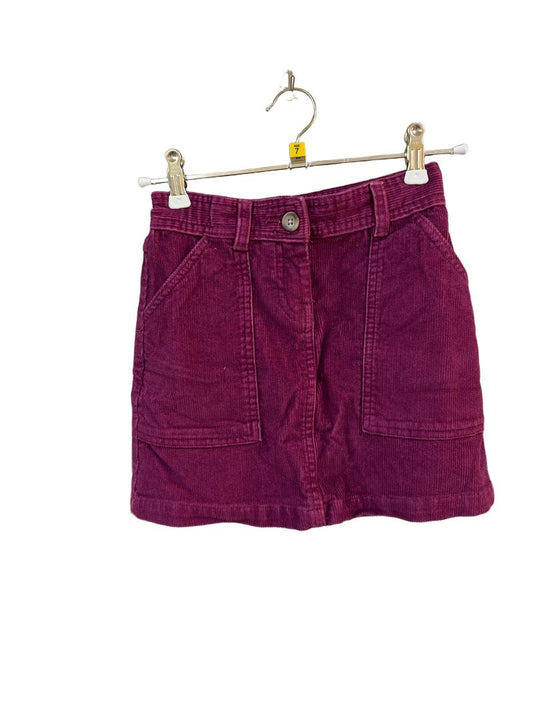 Preloved John Lewis - Pink Magenta Corduroy Mini Skirt (7-8y)