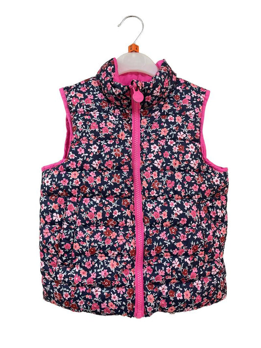 Preloved Joules - Floral Pink Reversible Gilet (4-5y)