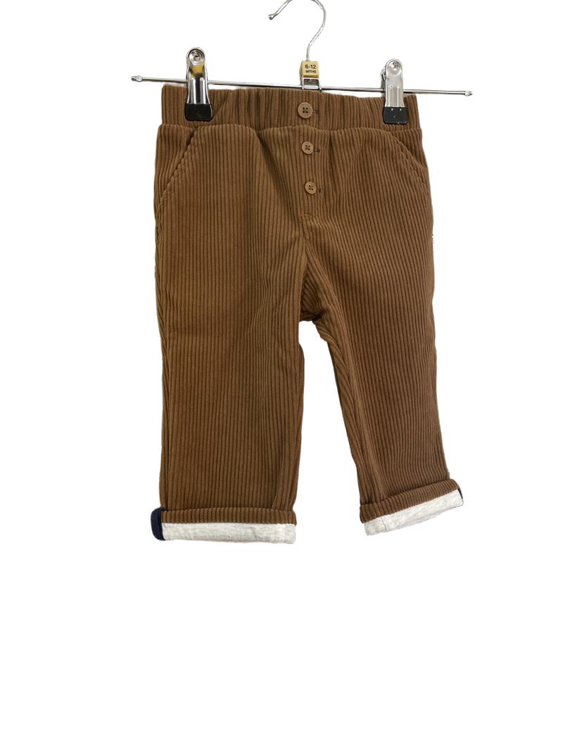 Preloved Obaibi - Soft Brown Corduroy Trousers. (6-12m)