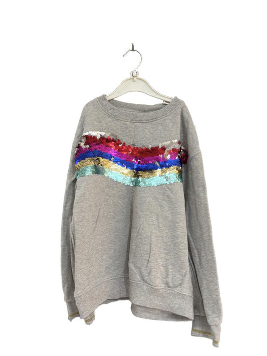 Preloved John Lewis - Grey Jumper With Reversible Colour Sequins, Rainbow-Silver (9y)