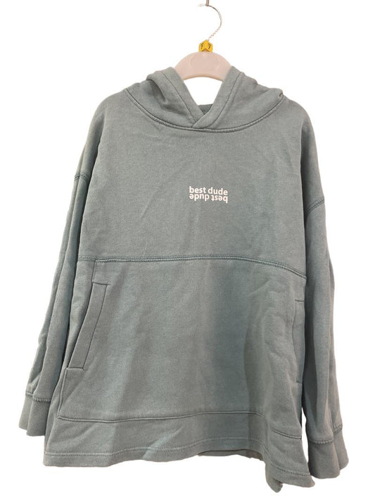 Preloved Zara - Green Hoodie With "Best Dude" (7-8y)